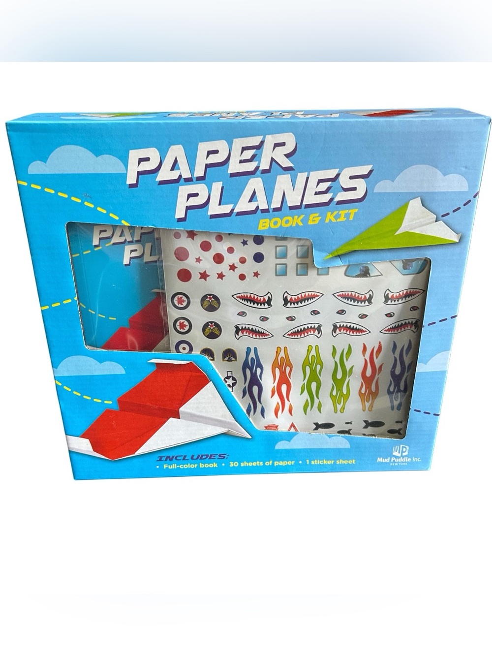 Mud Puddle Inc. Paper Planes Book & Kit Ages 8+ Create & Decorate Airplanes New